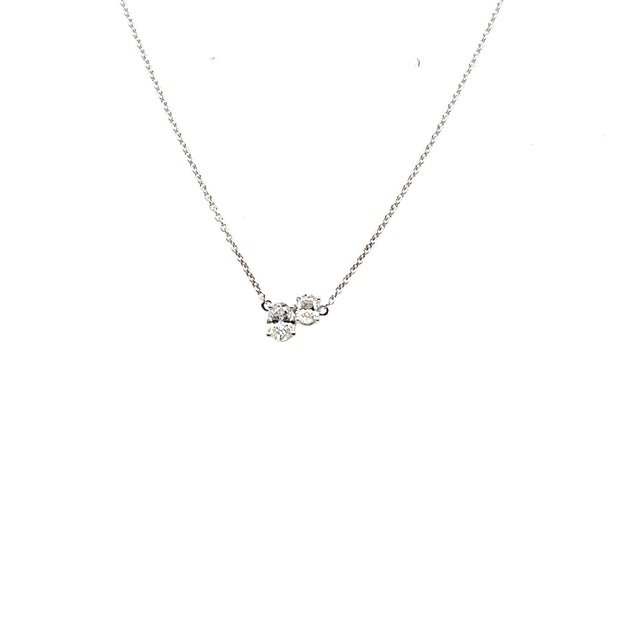 Petite Double Oval Diamond Necklace