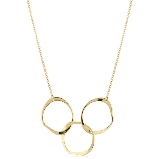 Triple Interlocking Circle Necklace