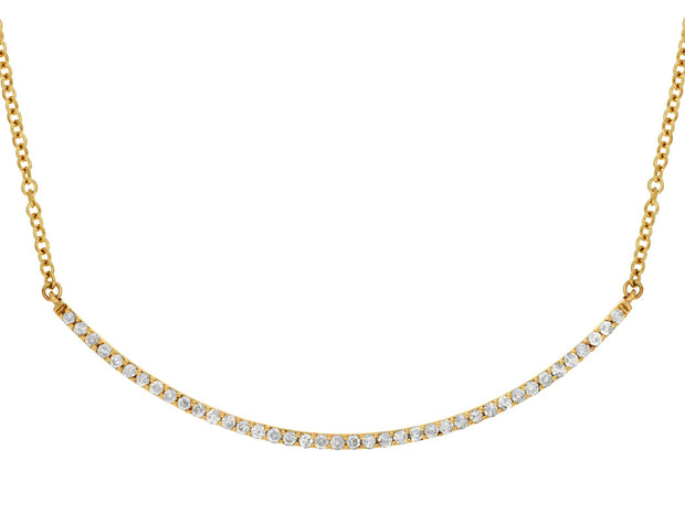 Curved Diamond Line Necklace