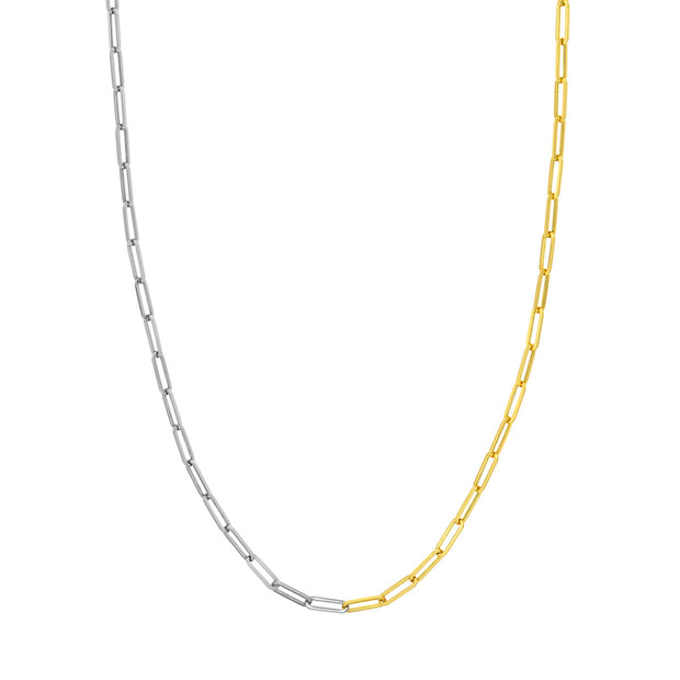 Two Tone Paperclip Chain