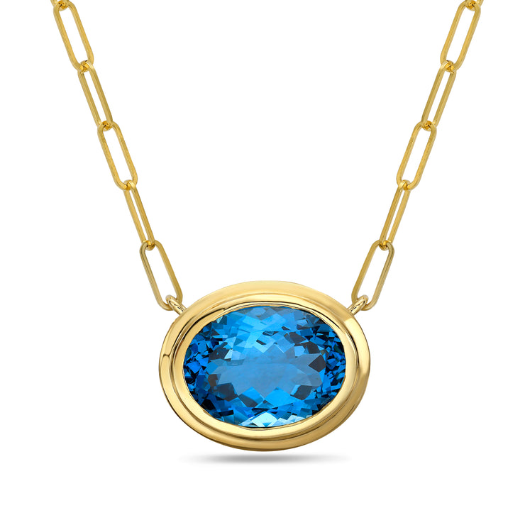 Jumbo London Blue Topaz Necklace