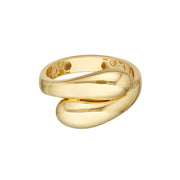 Puffy Gold Bypass Ring