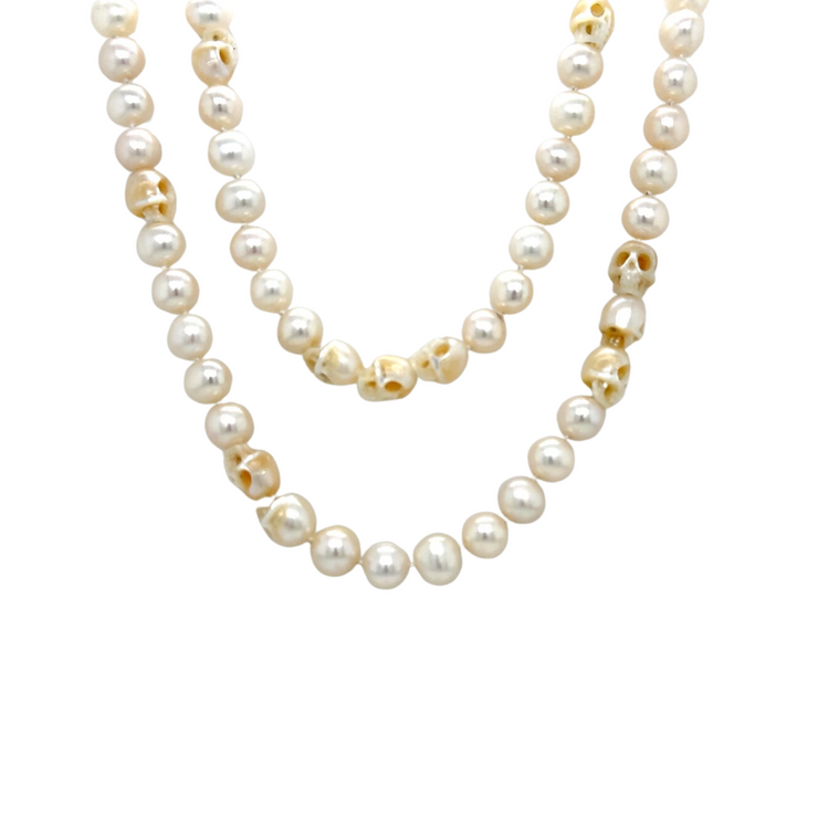 Maura Green X Worthmore Jewelers Skull Pearl Strand