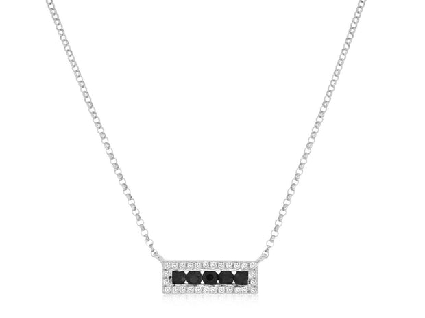 Diamond & Sapphire Bar Necklace