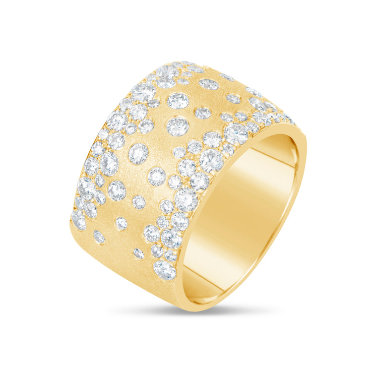 18k yellow gold diamond 12.3mm cigar band